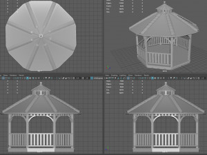 Garden Gazebo 2 3D Model