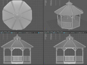 Gazebo Taman 2 Model 3D