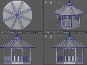 Garden Gazebo 2 3D Model