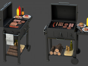Barbecue with Complements 3D-Modell