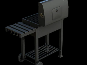 Barbecue with Complements 3D Model