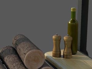 Barbecue with Complements 3D Model
