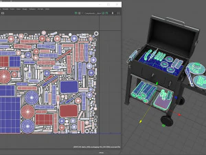 Barbecue with Complements 3D Model