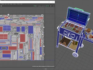 Barbecue with Complements 3D Model