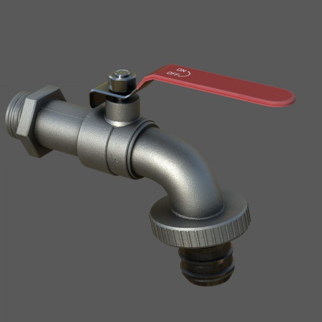 Garden Faucet 3Dモデル .c4d .max .obj .3ds .fbx .stl .blend 