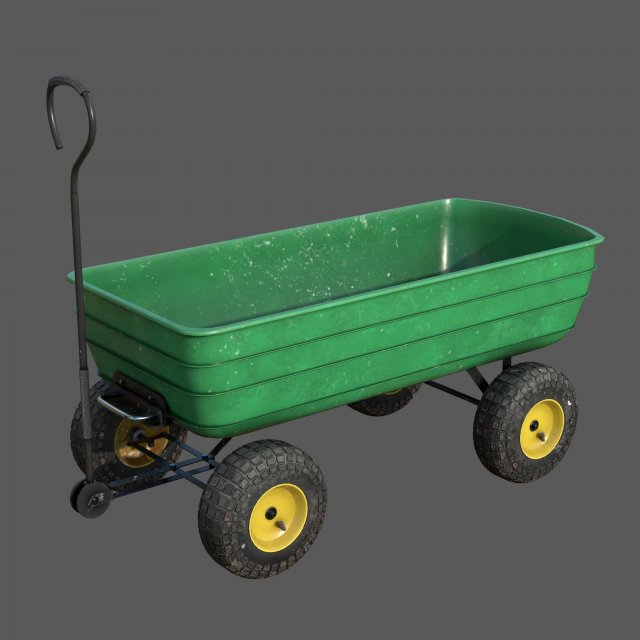 Garden Cart Model 3D .c4d .max .obj .3ds .fbx .stl .blend