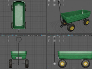 Garden Cart Model 3D