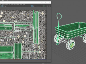 Garden Cart Model 3D