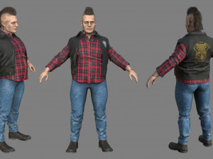 FAT BIKER MAN Modelo 3D