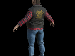 FAT BIKER MAN 3D Model