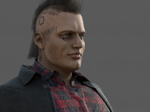 FAT BIKER MAN 3D Model