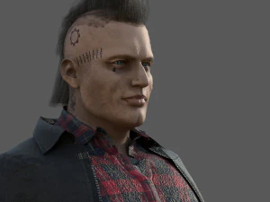 FAT BIKER MAN 3D Model