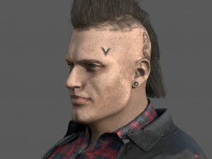 FAT BIKER MAN 3D Model