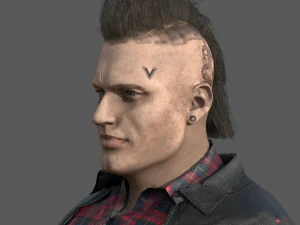 FAT BIKER MAN 3D Model