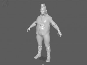 FAT BIKER MAN 3D Model