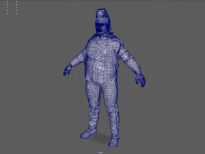 FAT BIKER MAN 3D Model