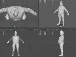 FAT BIKER MAN 3D Model
