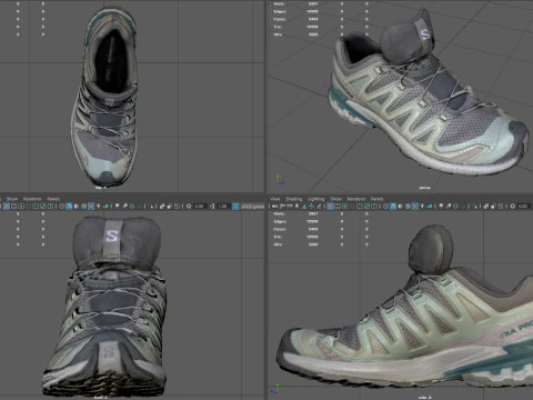 Salomon Female Sneakers 3D Model