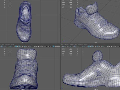 Salomon Female Sneakers 3D Model