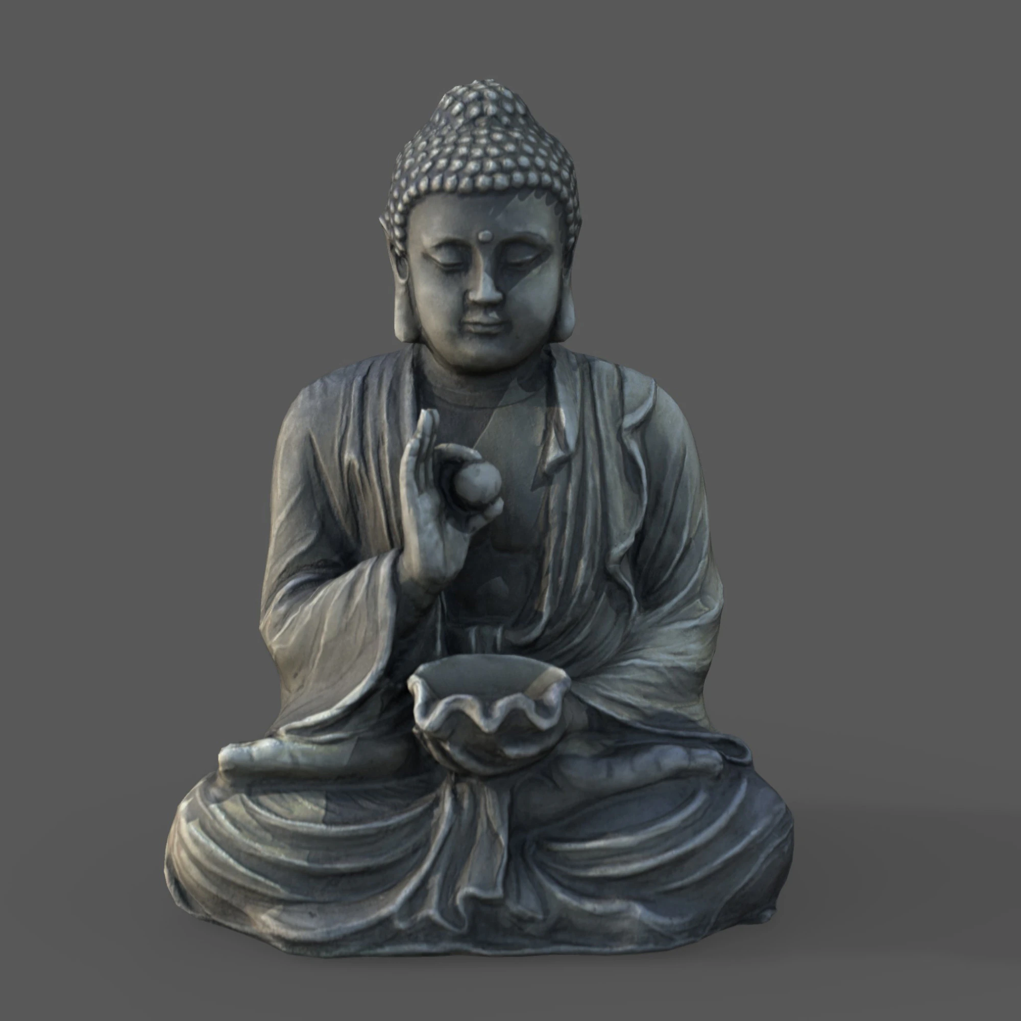BUDDHA CON LA SFERA Modello 3D .c4d .max .obj .3ds .fbx .stl .blend