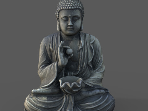 BUDDHA WHITH BALL 3D-Modell