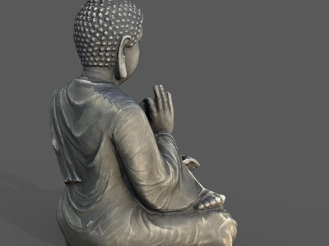 BUDDHA WHITH BALL 3D Model