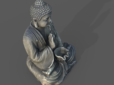 BUDDHA WHITH BALL 3D Model