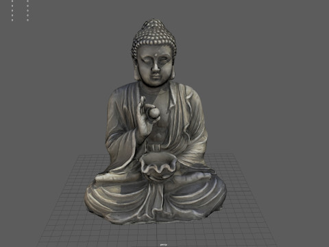 BUDDHA WHITH BALL 3D Model