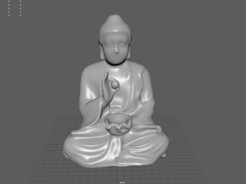 BUDDHA WHITH BALL 3D Model