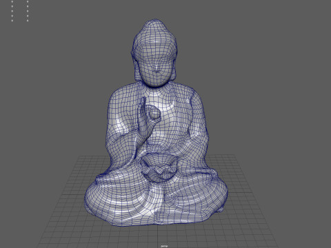 BUDDHA WHITH BALL 3D Model