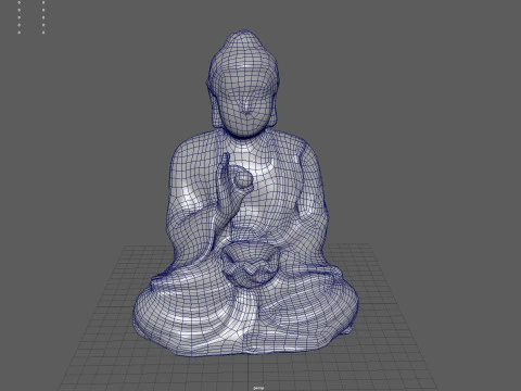 BUDDHA CON LA SFERA Modello 3D