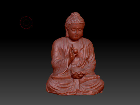 BUDDHA WHITH BALL 3D Model