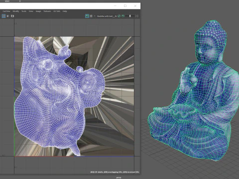 BUDDHA CON LA SFERA Modello 3D