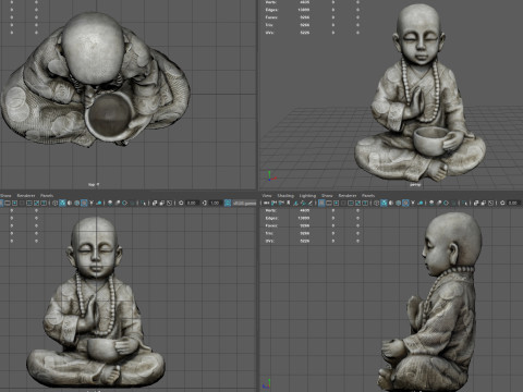 CHILD BUDDHA STATUE Modelo 3D