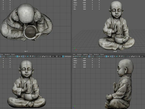 CHILD BUDDHA STATUE 3D Model