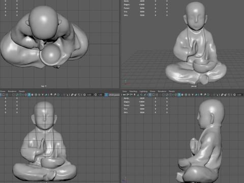 CHILD BUDDHA STATUE Modelo 3D