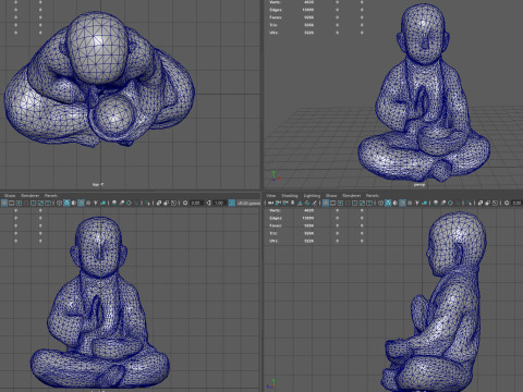 CHILD BUDDHA STATUE Modelo 3D