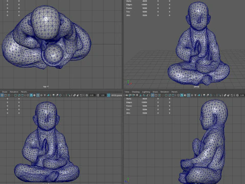 CHILD BUDDHA STATUE 3D Model