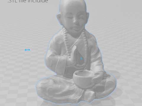 CHILD BUDDHA STATUE Modelo 3D