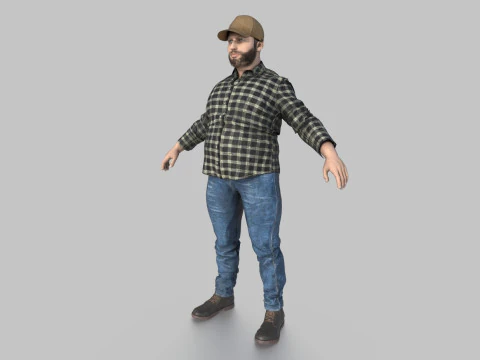 TRUCK DRIVER 3D Model