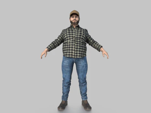 TRUCK DRIVER 3D Model