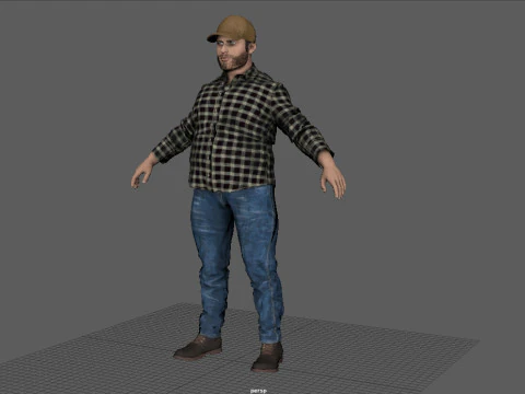 TRUCK DRIVER 3D Model