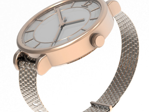 Elegant Womens Watch 3D Модель