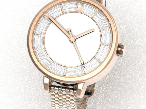 Elegant Womens Watch 3D Модель