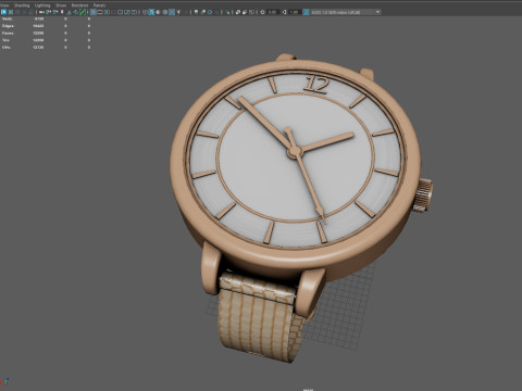 Elegant Womens Watch 3D Модель