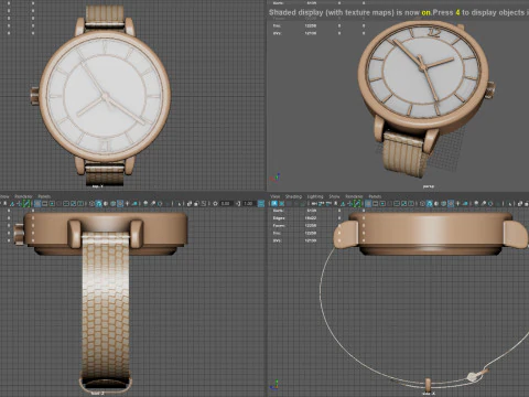 Elegant Womens Watch 3D Model
