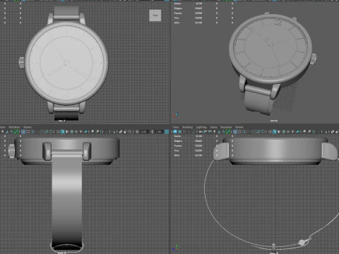 Elegant Womens Watch 3D Model