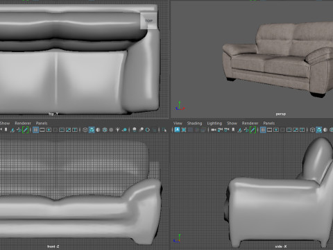 ELEG&Acirc;NCIA DO SOF&Aacute; Modelo 3D