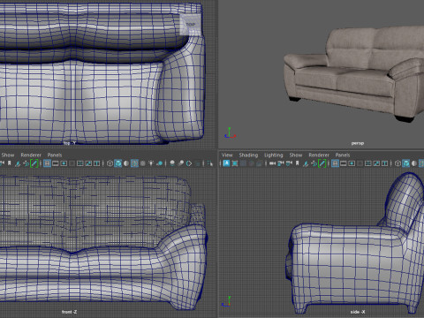 ELEG&Acirc;NCIA DO SOF&Aacute; Modelo 3D