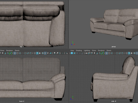 ELEG&Acirc;NCIA DO SOF&Aacute; Modelo 3D